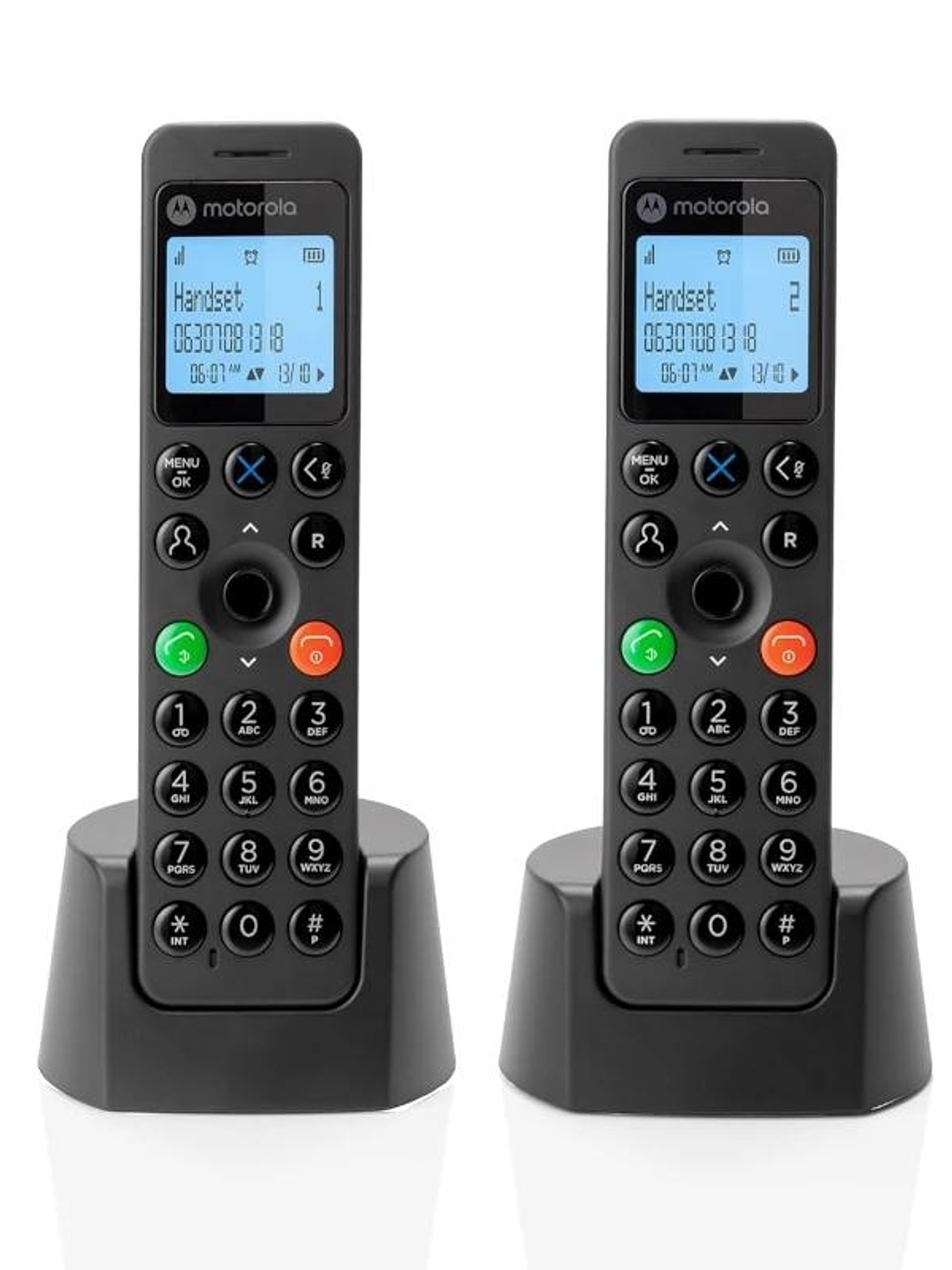 MOTOROLA DOT202 teléfono DECT DUO Negro 1