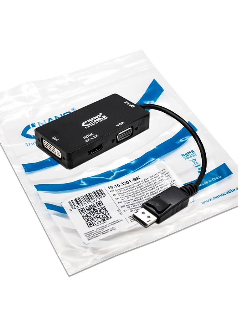 Nanocable Conversor Displayport  A VGA/DVI/HDMI 2