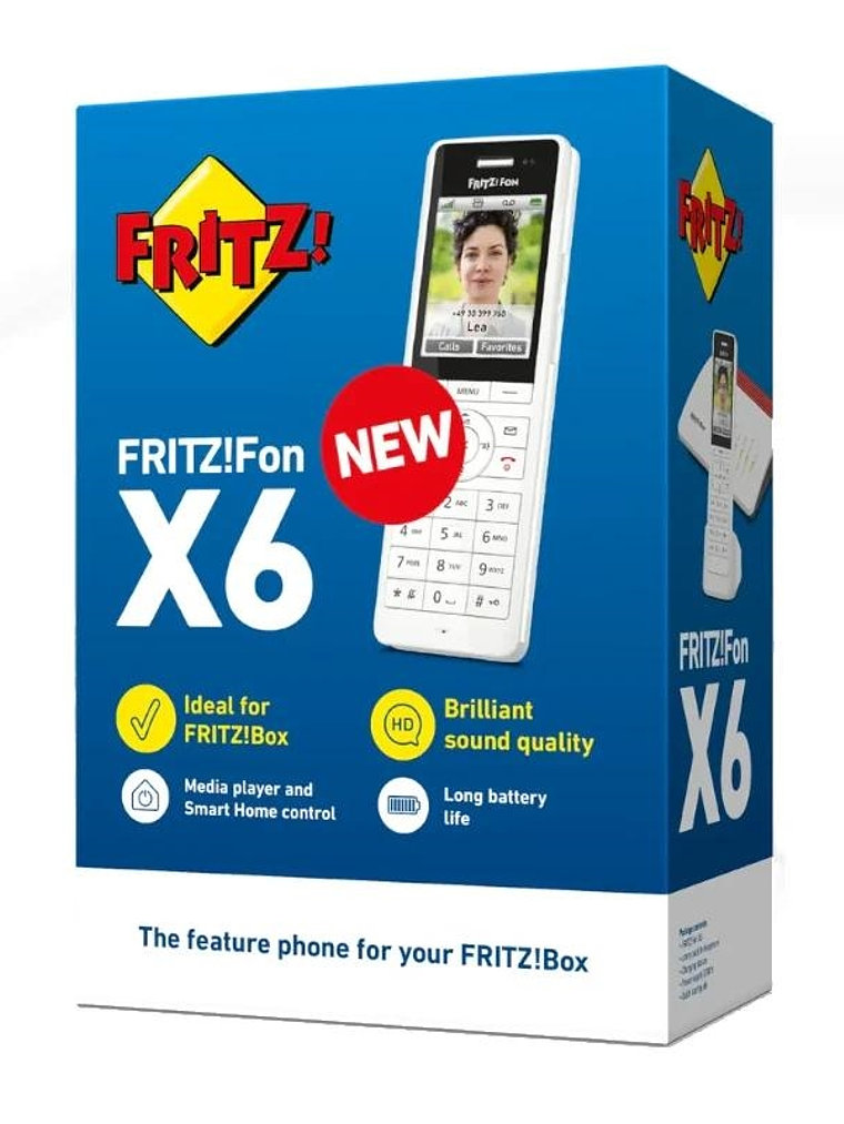FRITZ!Fon X6 Teléfono Inalámbrico Blanco 300 m 1