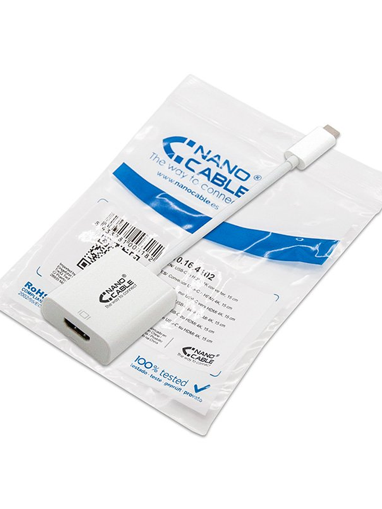 Nanocable Conversor USB-C A HDMI 4K, 15 cm 3