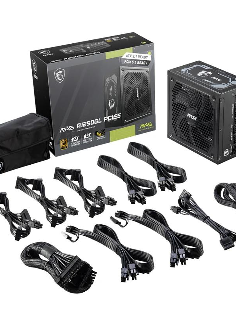MSI Fuente Alimentación MAG A1250GL 1250W 80+ Gold 4