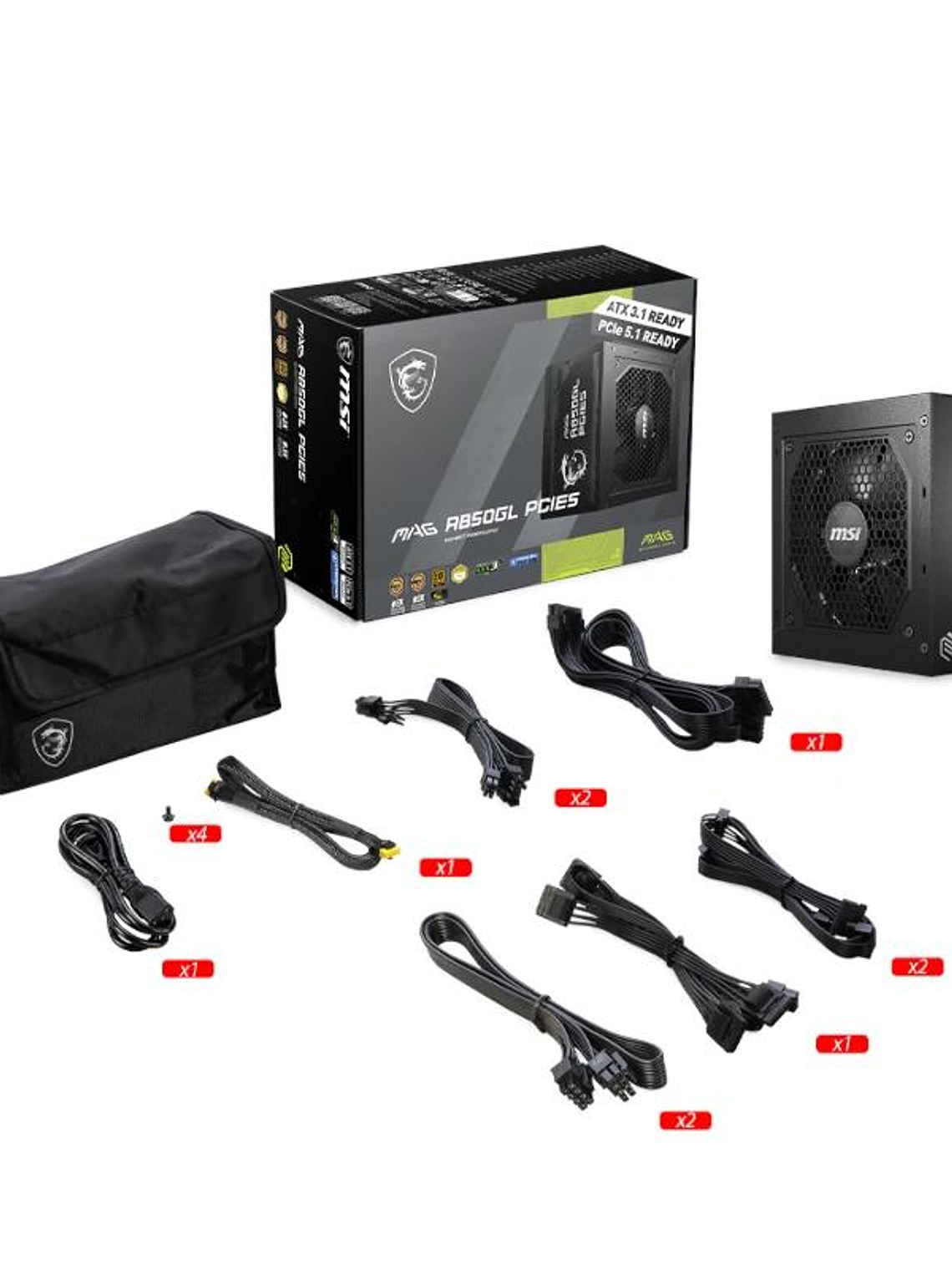 MSI Fuente Alimentación MAG A850GL PCIE5 II 850W 2