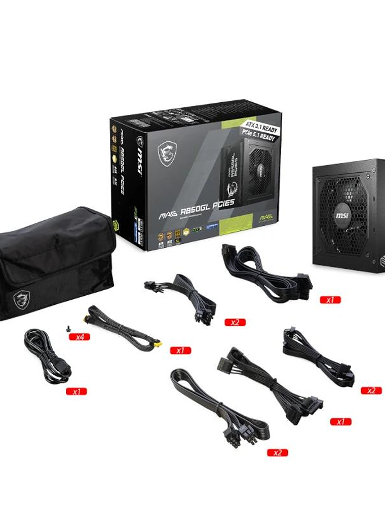 MSI Fuente Alimentación MAG A850GL PCIE5 II 850W 2