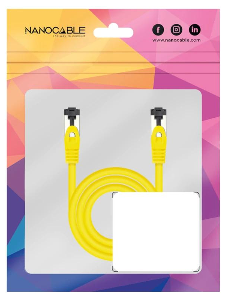 Nanocable Cable red Cat. 8.1 2GHZ SSTP Amarillo 1m 4