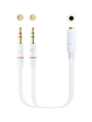 Nanocable Cable Audio Jack 3.5/H 2xJack 3.5/M 20cm - Miniatura 1