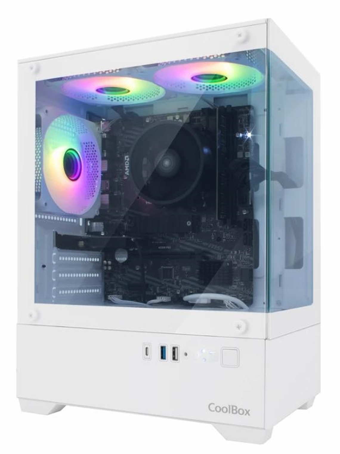 Coolbox Caja Gaming MATX GM200 V.Lite ARGB S.FTE B 1