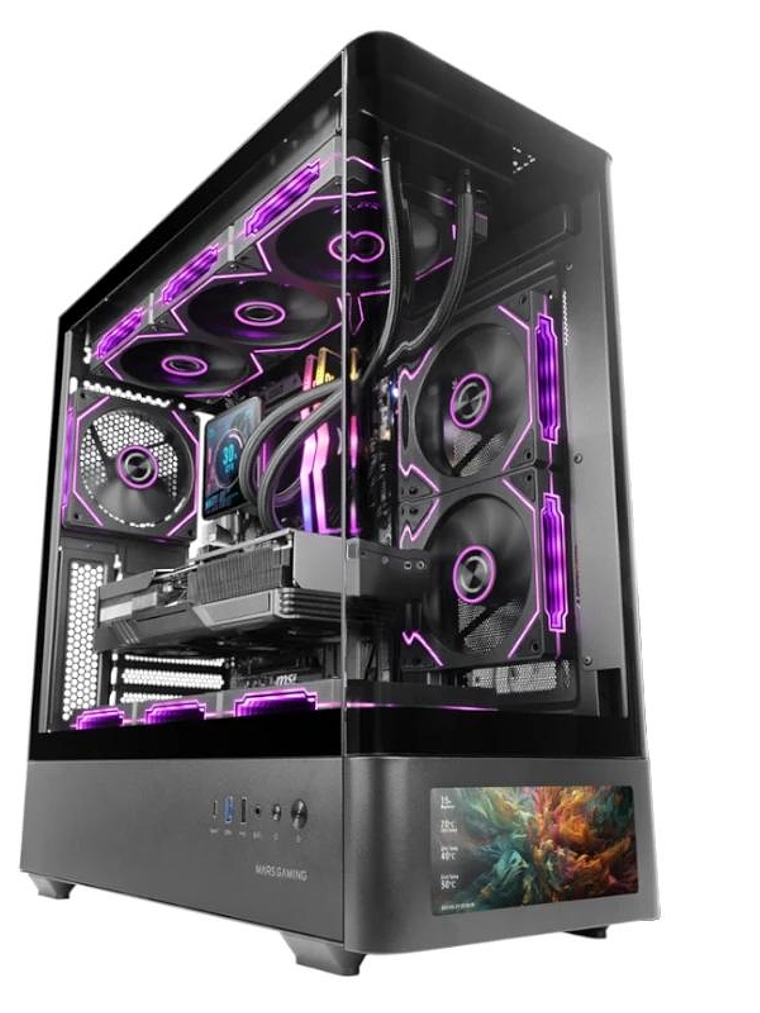 MARS GAMING Caja ATX Pantalla IPS 7,2
