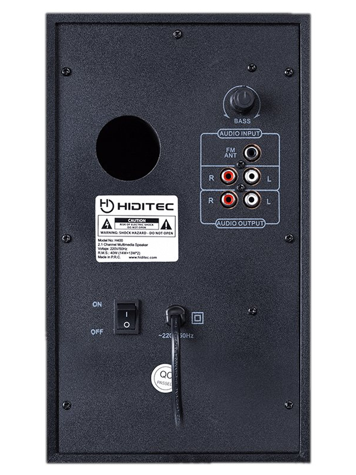 Hiditec Altavoces 2.1 Multimedia H400 40W Blt Radi 2