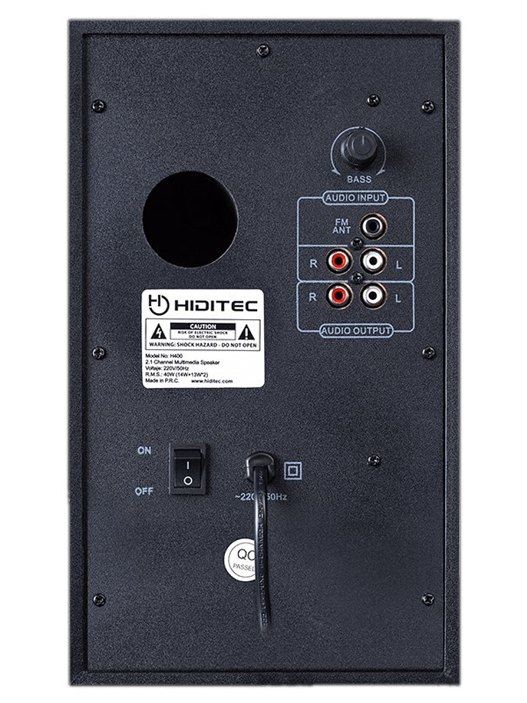 Hiditec Altavoces 2.1 Multimedia H400 40W Blt Radi 2