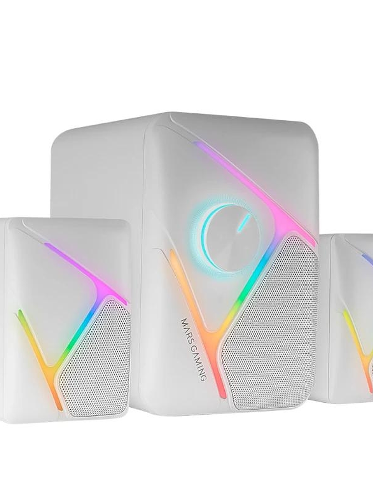 Mars Gaming Altavoces MS-H21 2.1 35W RGB Blanco 1