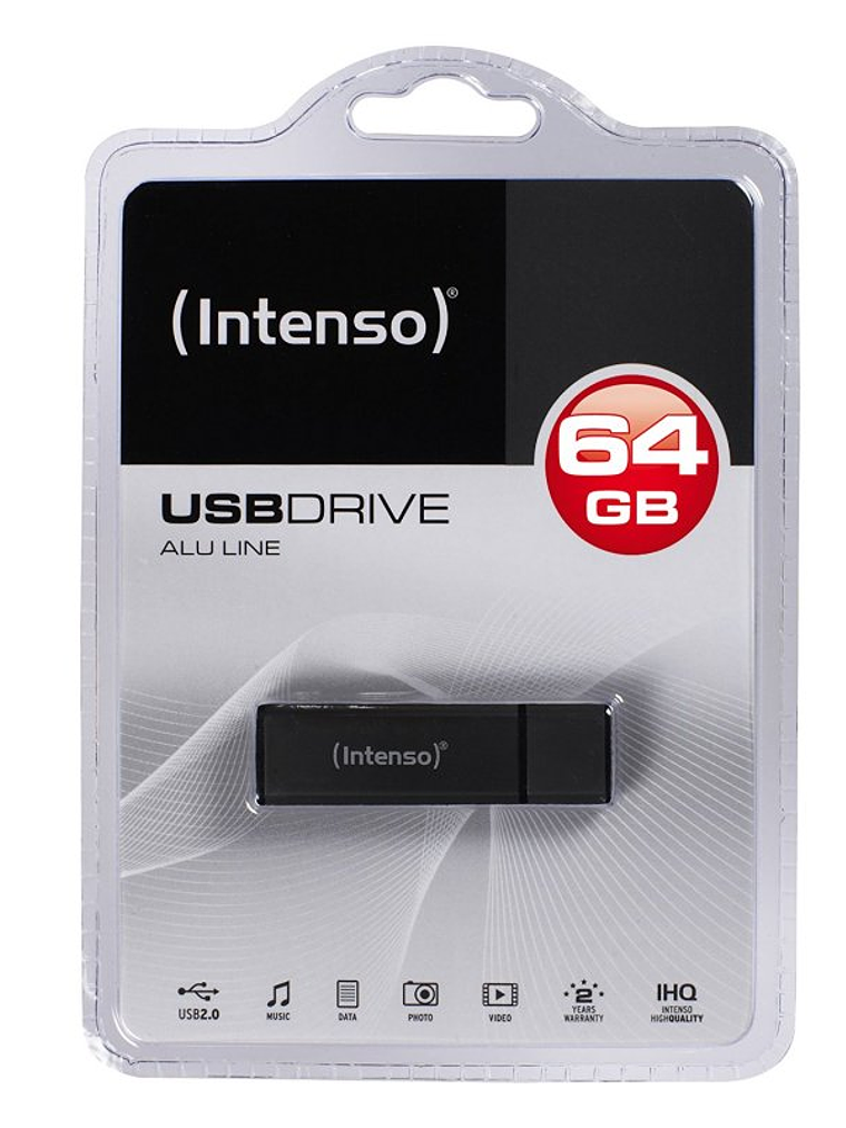 Intenso 3521491 Lápiz USB 2.0 Alu 64GB Antracita 3