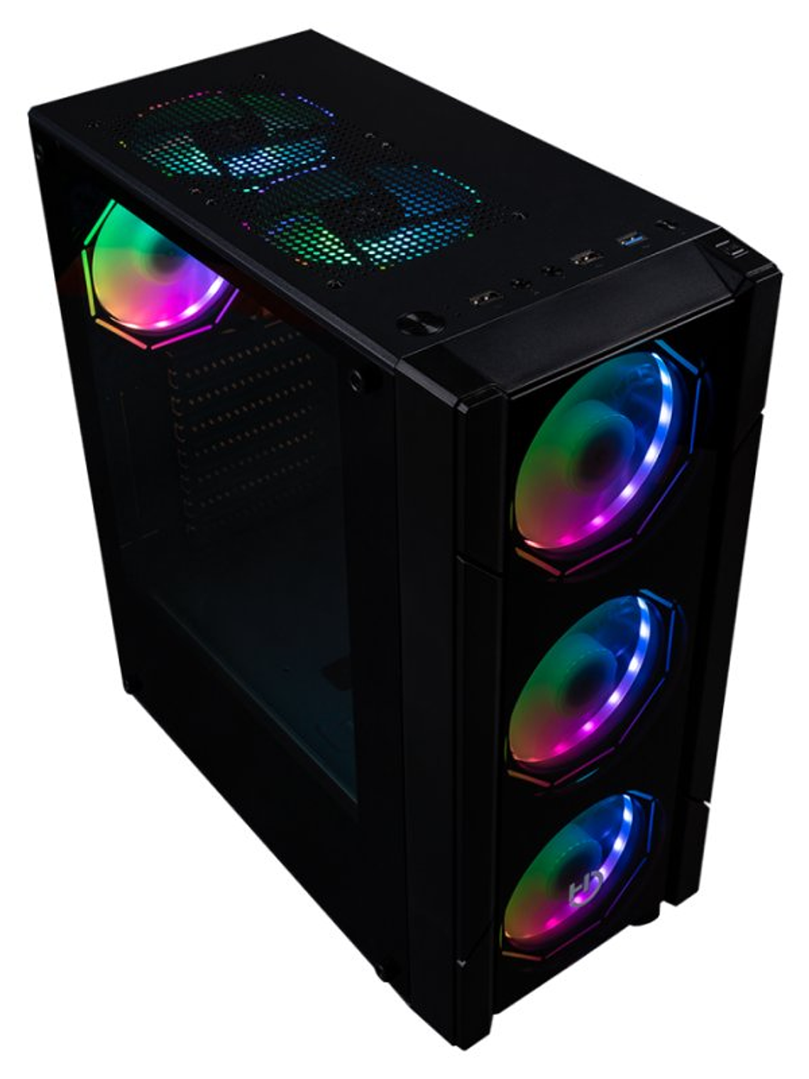 Hiditec Semitorre V30 PRO ARGB CRISTAL TEMPLADO 3