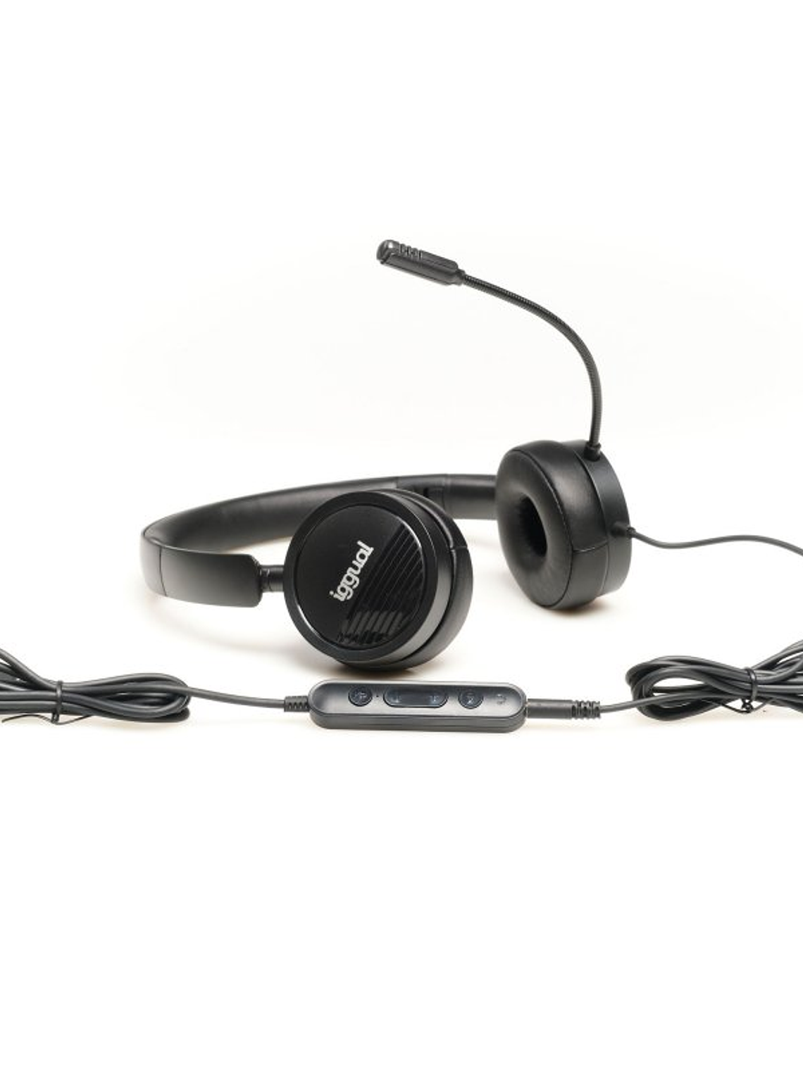 iggual Auriculares con micro Dual Tech USB/3,5 mm 3