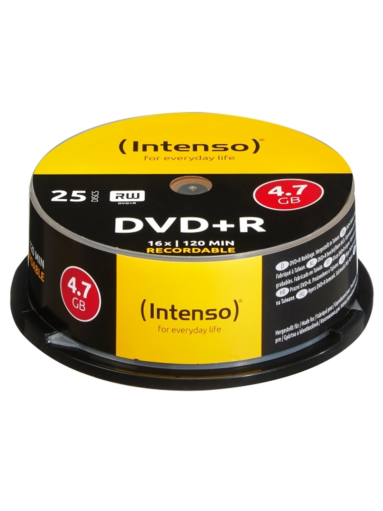 Intenso DVD+R 4.7GB 16x Tarrina 25Uds 1