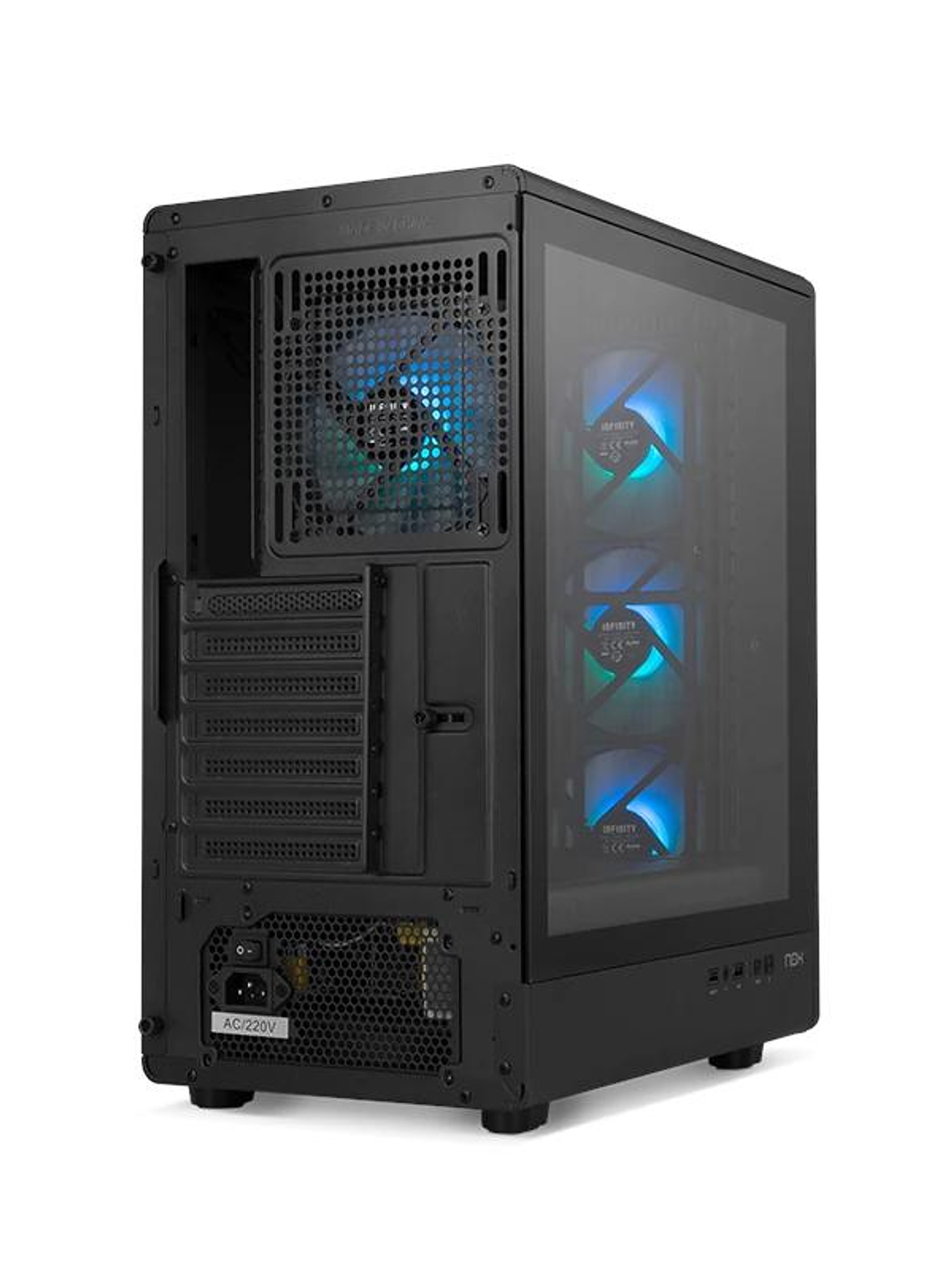 NOX Semitorre INFINITY IOTA  ARGB Negro USB 3.0 4