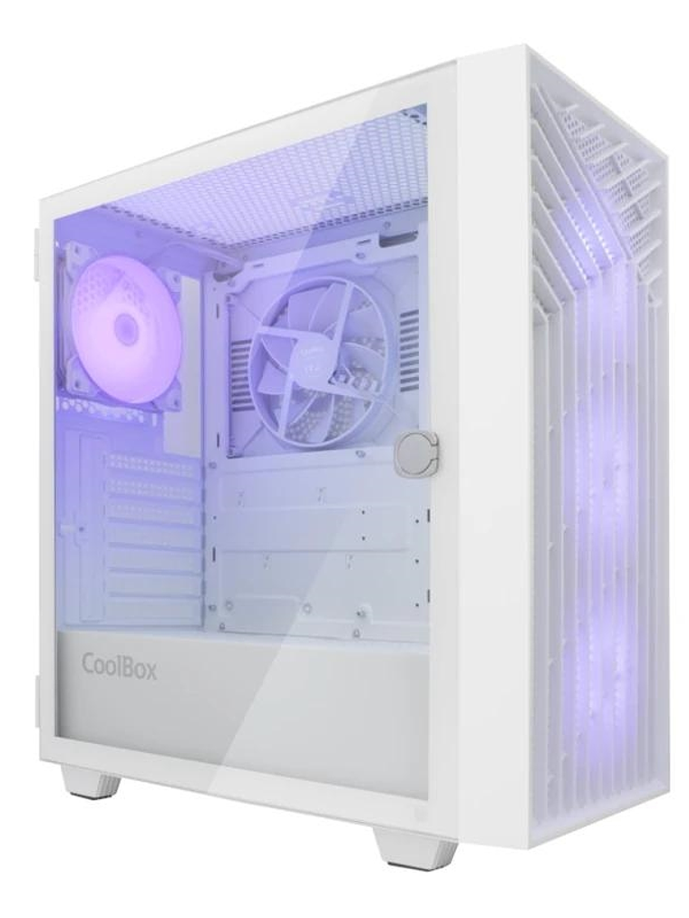 Coolbox Caja Gaming ATX GA300 GRIDLINE White 1
