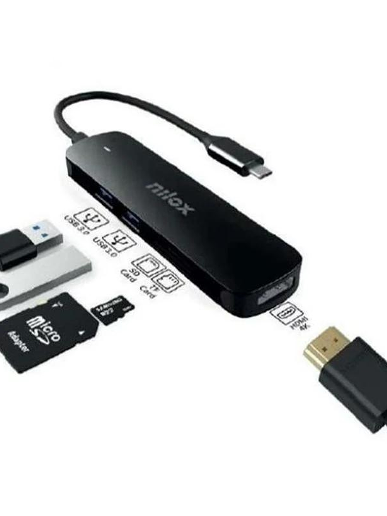 Nilox NXDSUSBC05 Adaptador USB-C 5 en 1 1
