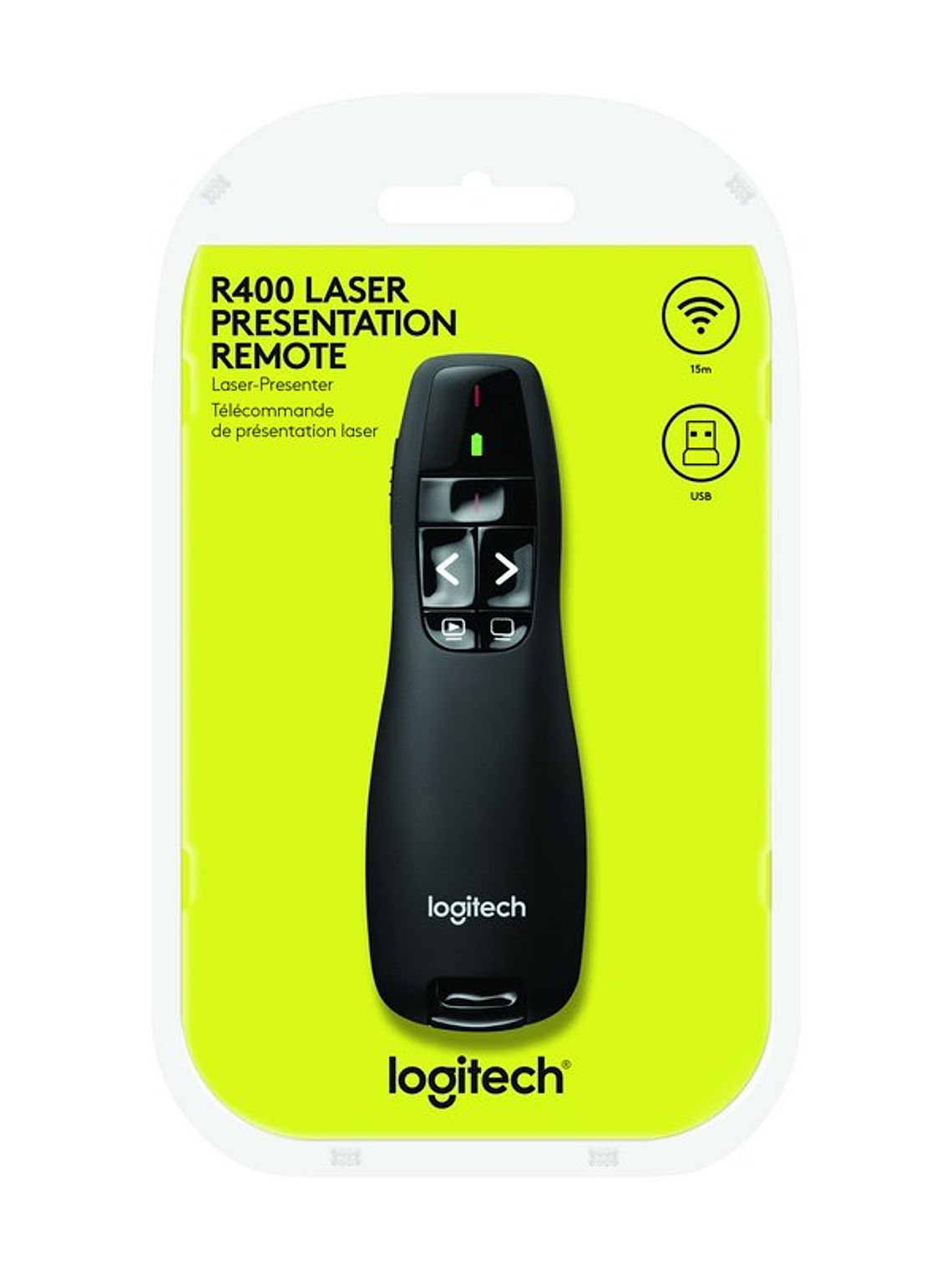 Logitech R400 Wireless Presenter + puntero láser 3