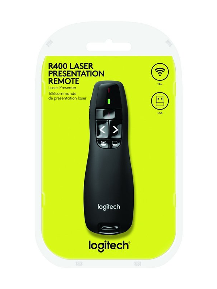 Logitech R400 Wireless Presenter + puntero láser 3