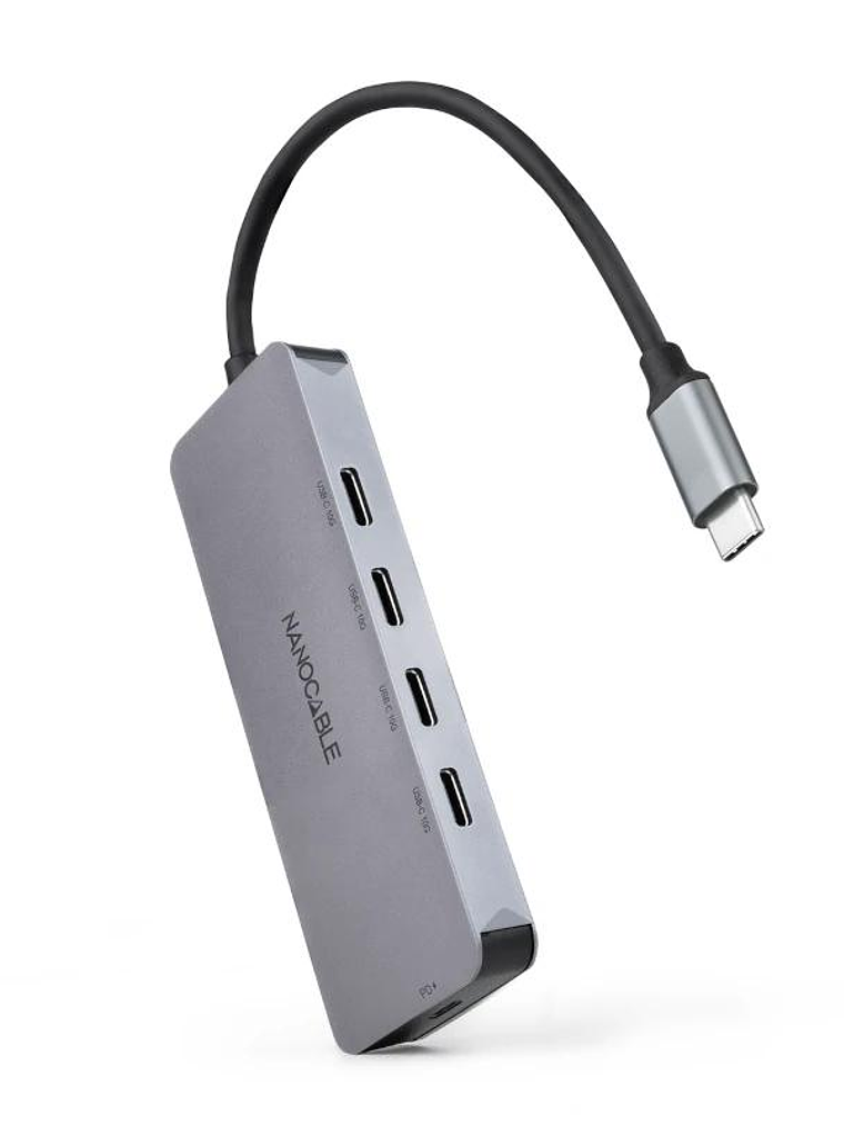 Nanocable HUB USB-C/M a 4xUSB-C/H + USB-C PD 100W 2