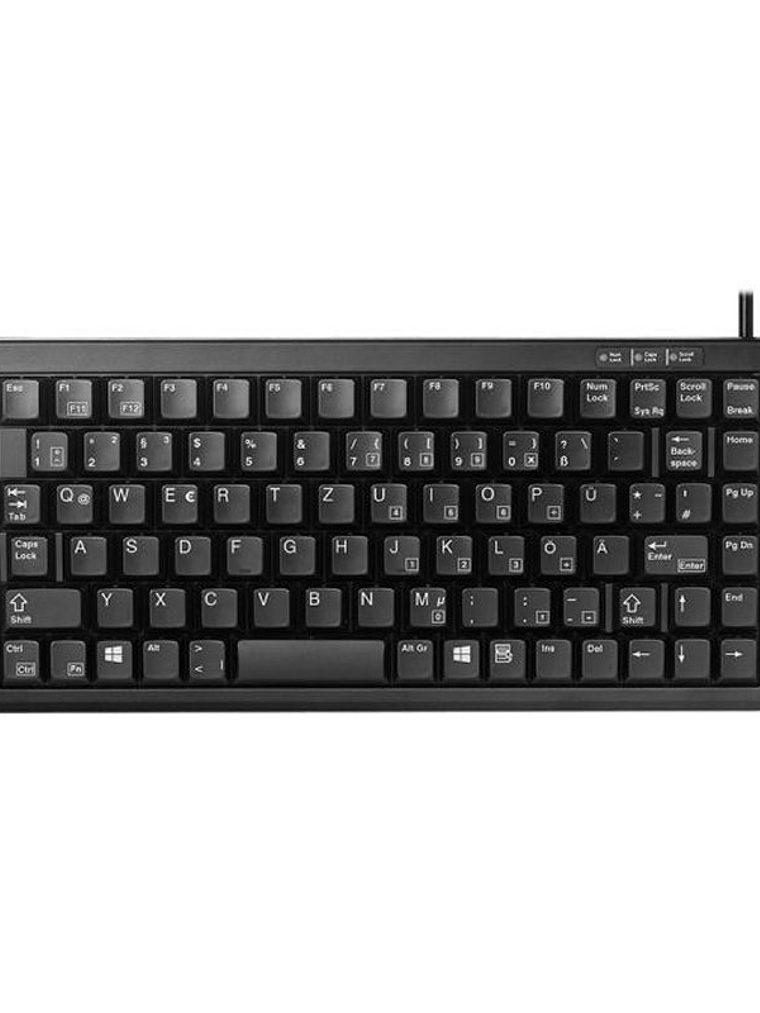 Cherry teclado slim USB+PS/2 negro 1
