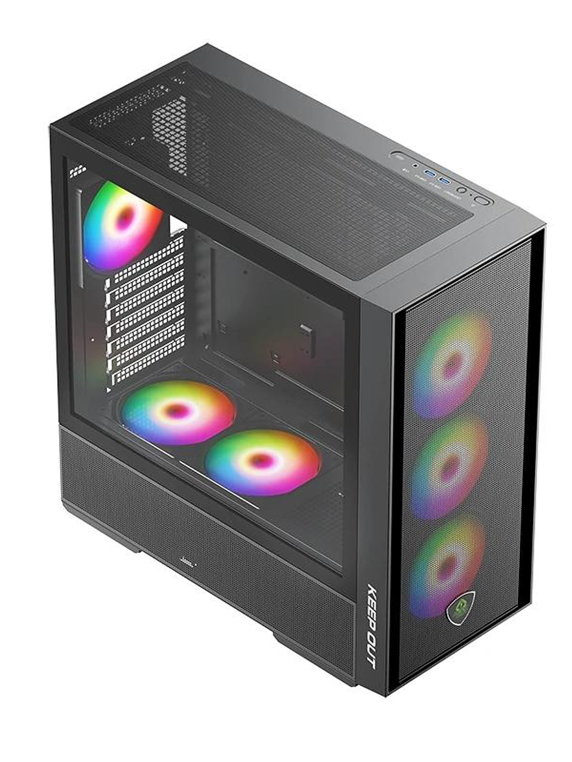 Keep Out Caja M-Atx KO XC-805 MESH ARGB USB3 Black 2