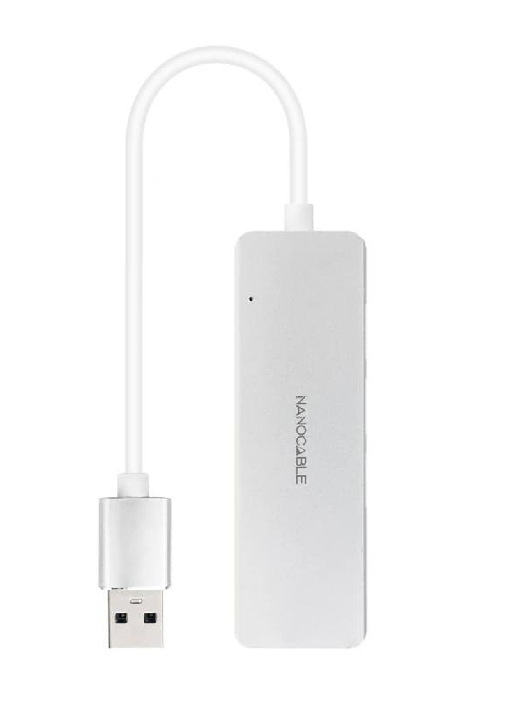 Nanocable Hub USB 3.0 4 x USB 3.0 10cm. Gris 3