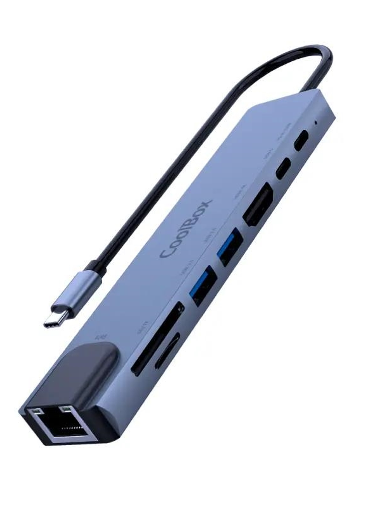 Coolbox M.DOCK C81 USB-C/1PD/2USB-A/HDMI/SD/MSD/RJ 1