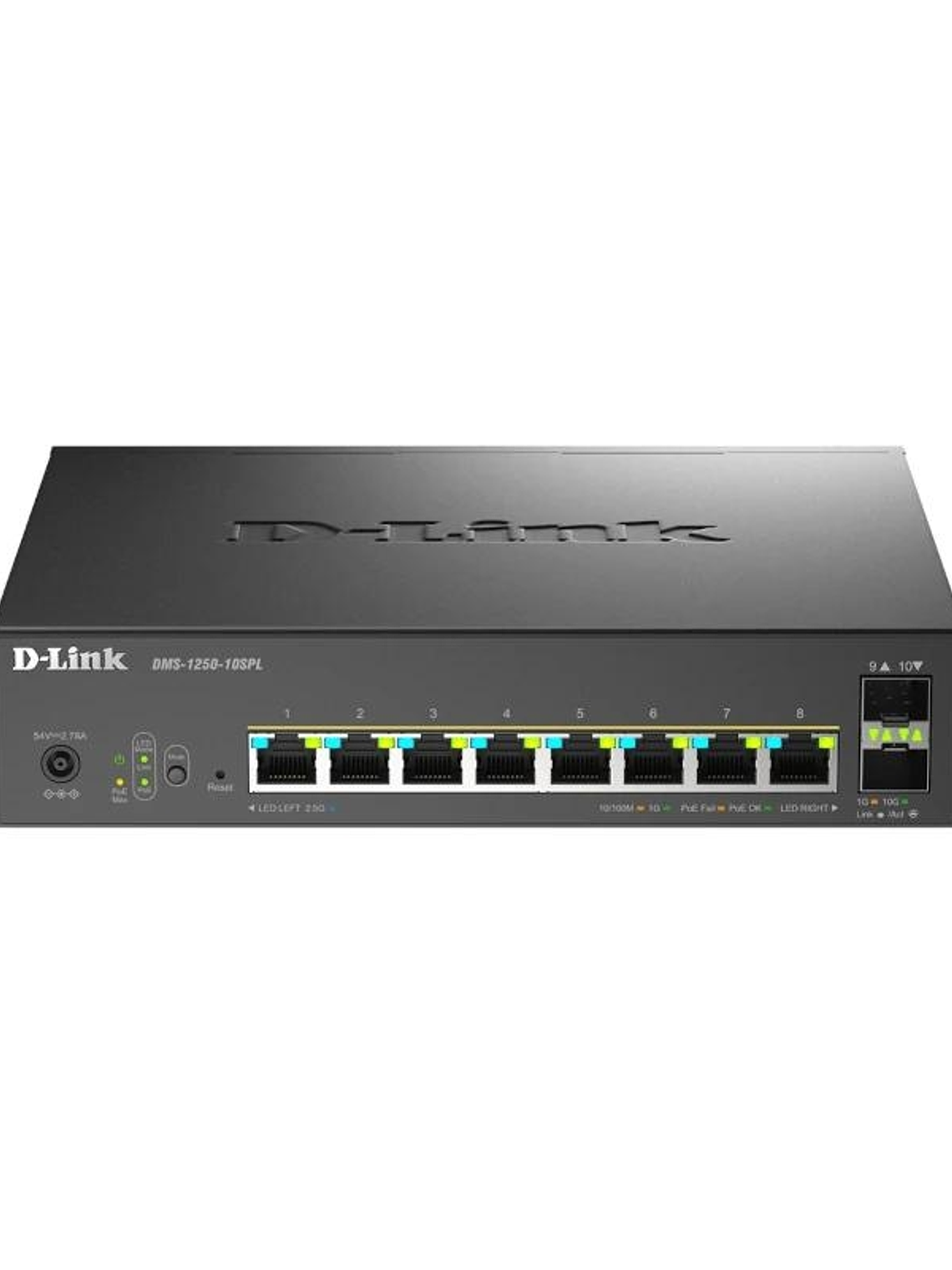 D-Link DMS-1250-10SPL/E Switch 8xMG PoE 2xSFP+ L2 1