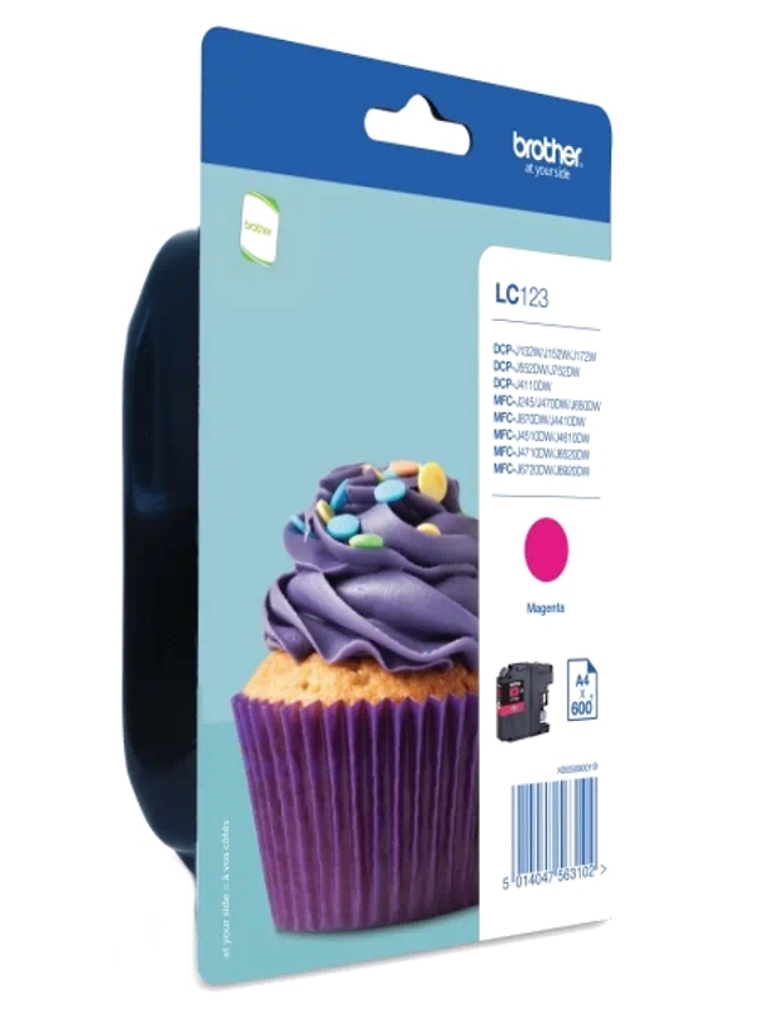 Brother Cartucho LC123MBP Magenta Blister 1