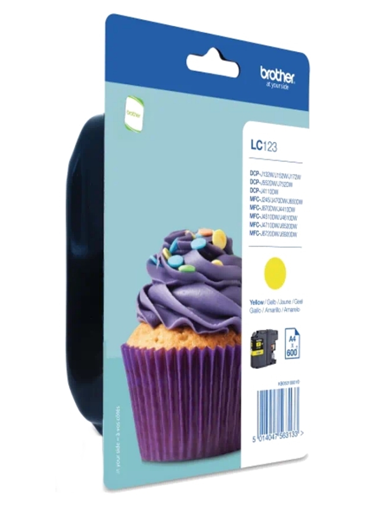 Brother Cartucho LC123YBP Amarillo Blister 1