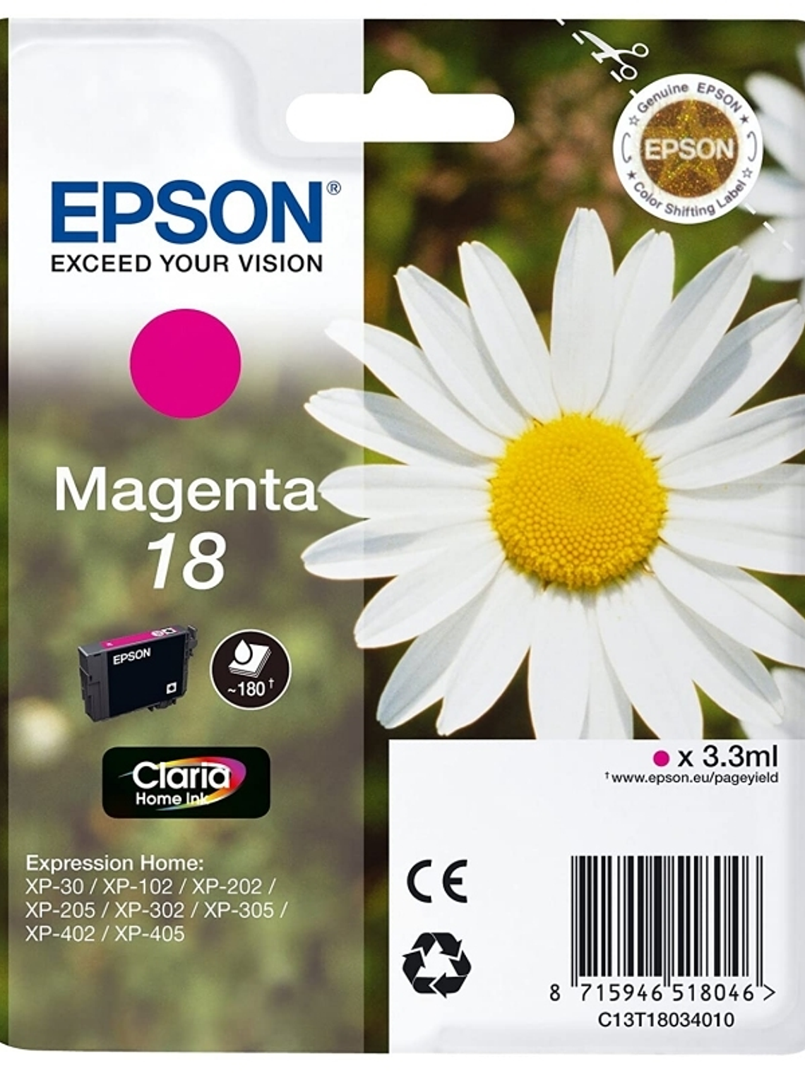 Epson Cartucho T1803 Magenta 1