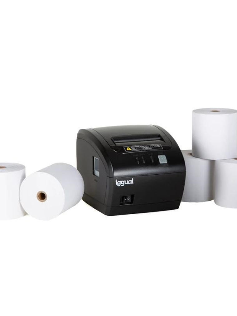 Kit impresora térmica tickets TP EASY 80 + 5 rollo 1