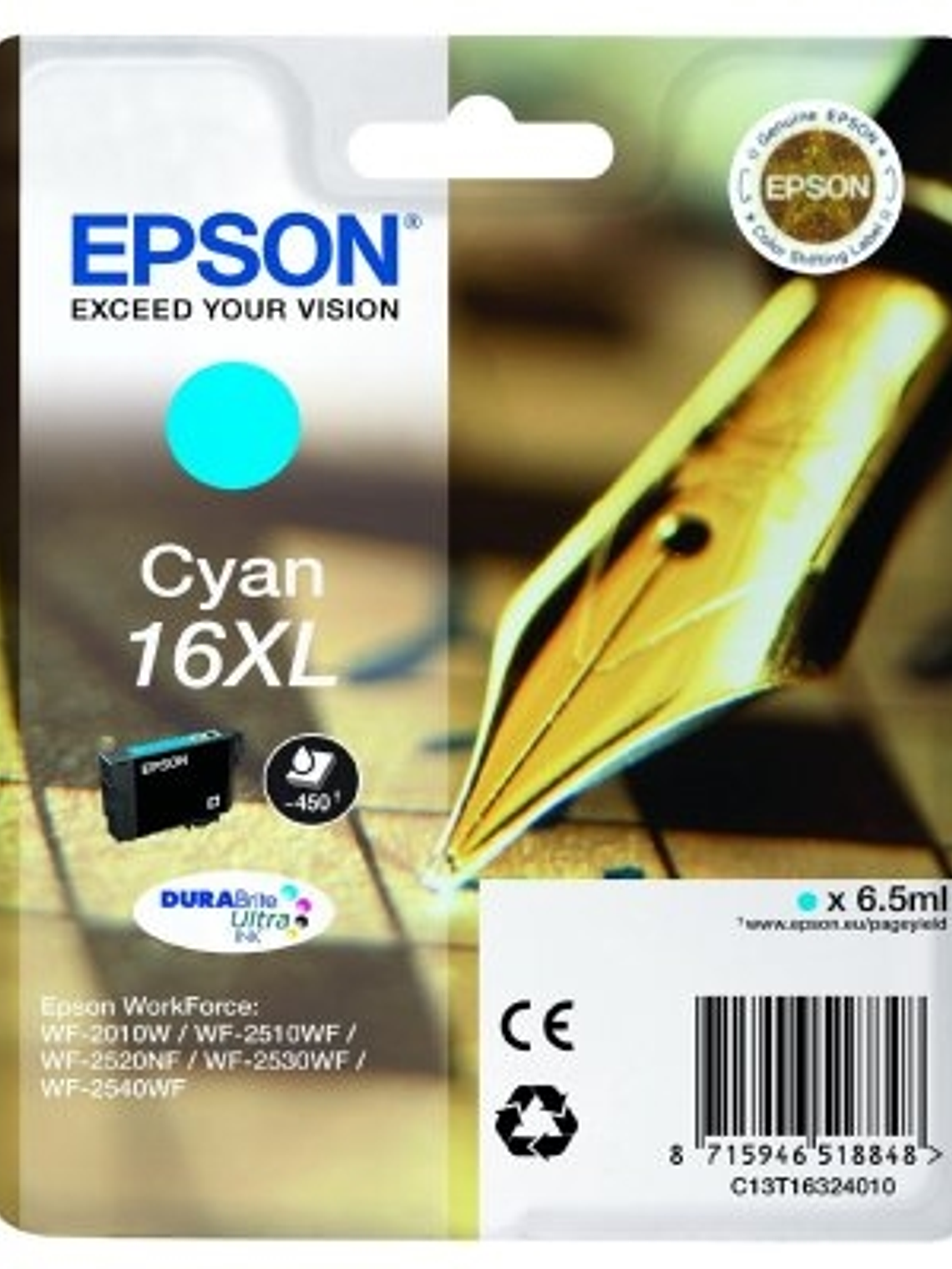 Epson Cartucho T1632XL Cyan 1