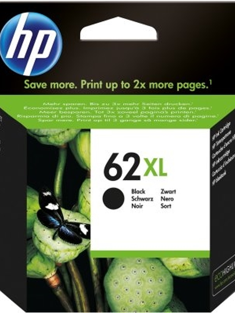 HP Cartucho 62XL Negro 1