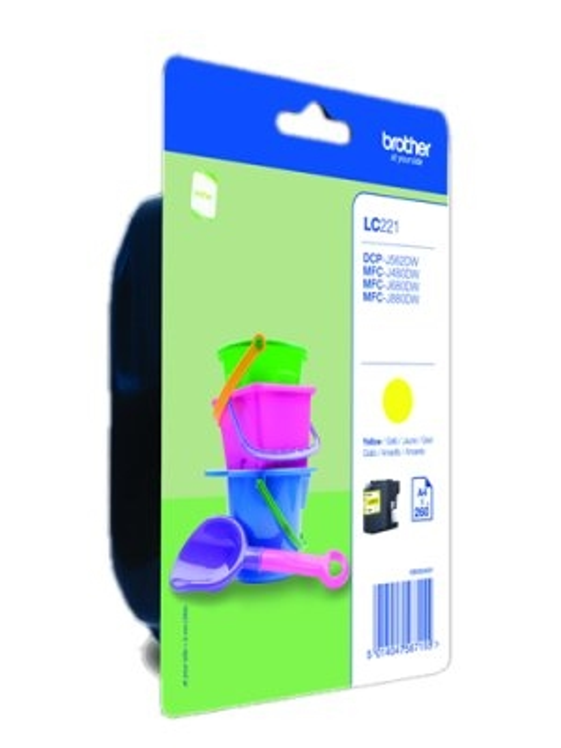 Brother Cartucho LC221YBP Amarillo 1