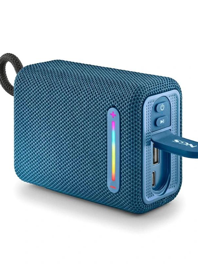 NGS Altavoz Rollerfuria1 BT RGB IPX6 Azul 15W 2