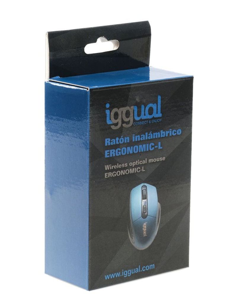 iggual Ratón inalámbrico ERGONOMIC-L-1600DPI azul 4