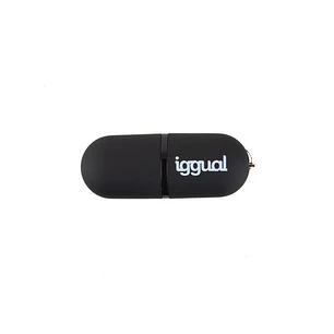 iggual Lápiz USB 2.0 16GB PEN16 negro con tapa