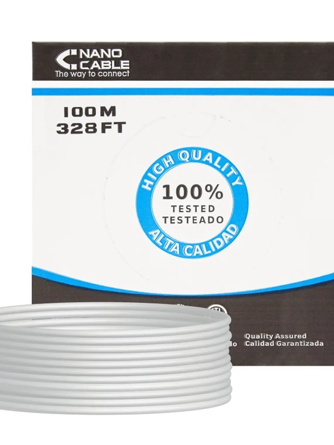 Nanocable Bobina Cable RJ45 CAT5 FTP Rigido 100M 1