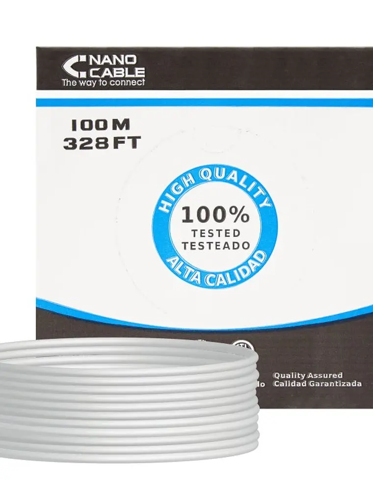 Nanocable Bobina Cable RJ45 CAT5 FTP Rigido 100M 1