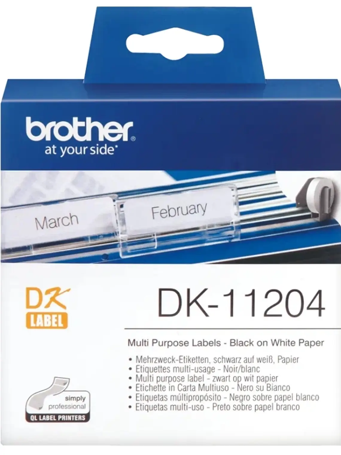 Brother Etiquetas DK11204 Multiuso 17x54 mm 400 ud 1