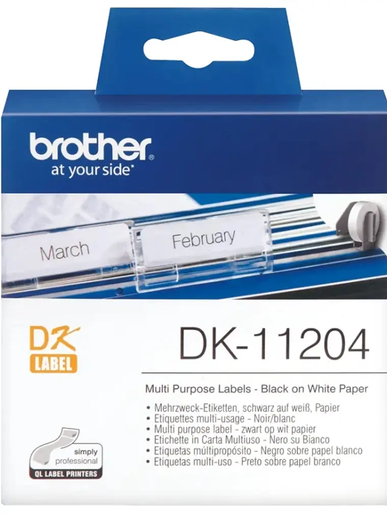 Brother Etiquetas DK11204 Multiuso 17x54 mm 400 ud 1