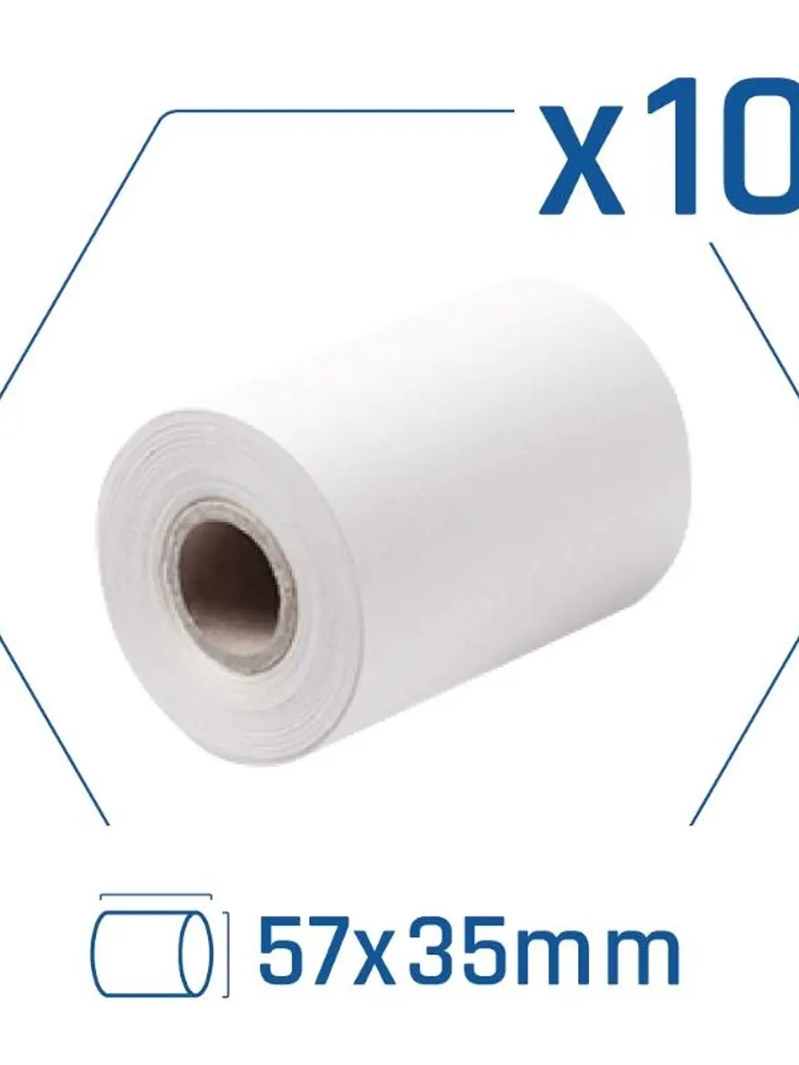 iggual Pack 10 rollos papel térmico datáfono 57x35 1