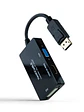 Nanocable Conversor DP a HDMI/DVI/VGA Negro 20 cm - Miniatura 1