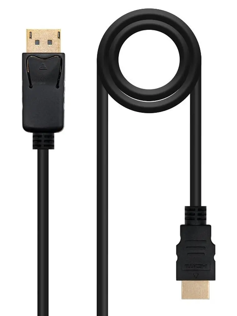Nanocable Cable Conversor DP a HDMI Negro 10m 1