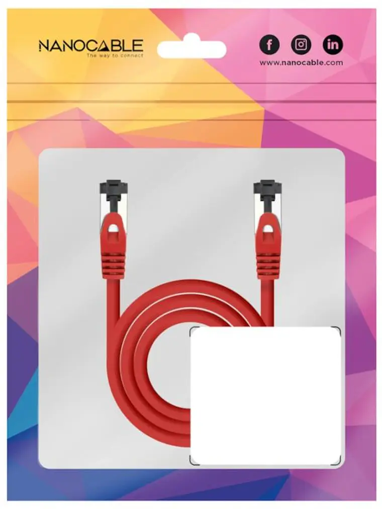 Nanocable Cable red Cat. 8.1 2GHZ SSTP Rojo 0,30m 4