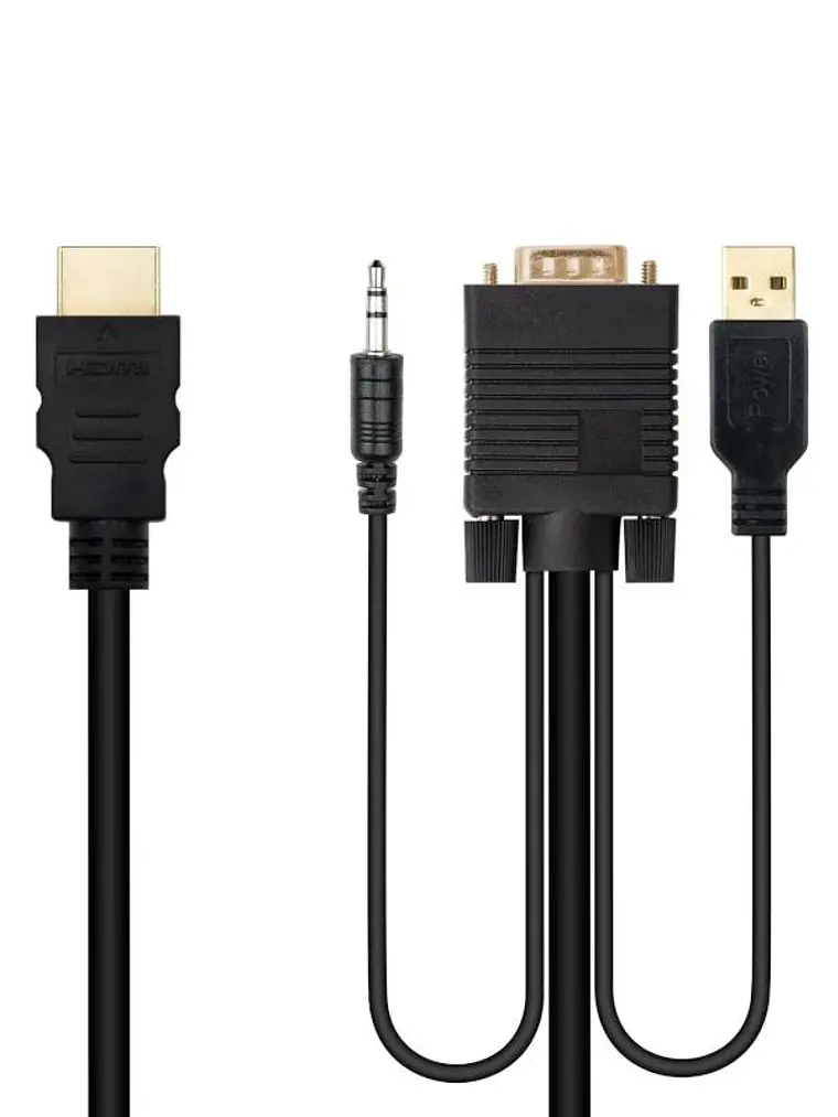 Nanocable Conversor HDMI a VGA-Jack-UBS, 1.8 m 2
