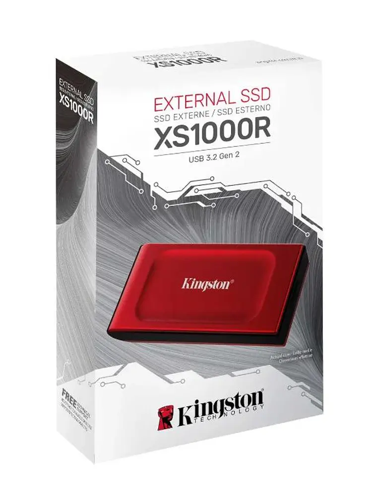 Kingston XS1000 eSSD 1Tb USB 3.2 tipo-C Rojo 3