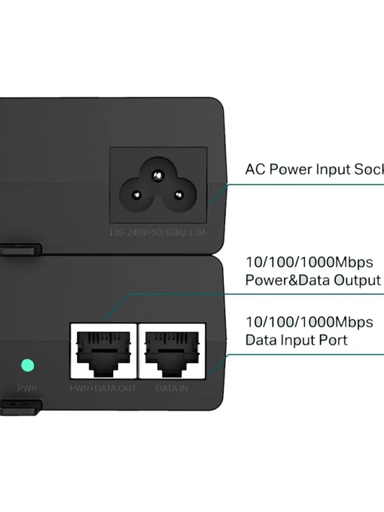 TP-Link PoE160S Inyector PoE+ 2xGb 2